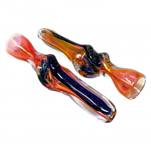 3.5" Gold Fumed Twisted Rod Dicro Art Chillum Hand Pipe - (Pack of 2) [RKP286] 